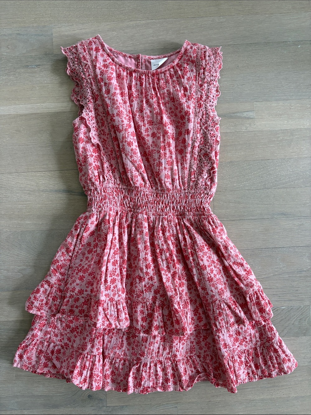 abercrombie kids Pink Floral Ruffle Dress